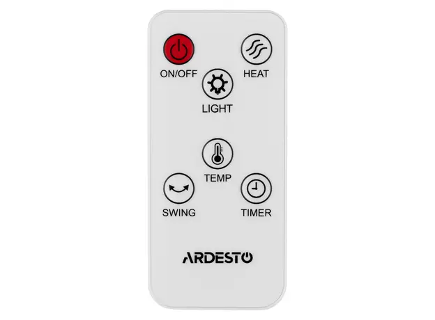 Fan Heater ARDESTO FHC-2000ECWH, 2000W, 20 m², Ceramic Heating Element, Electronic Control, Remote Control, White, 6 image