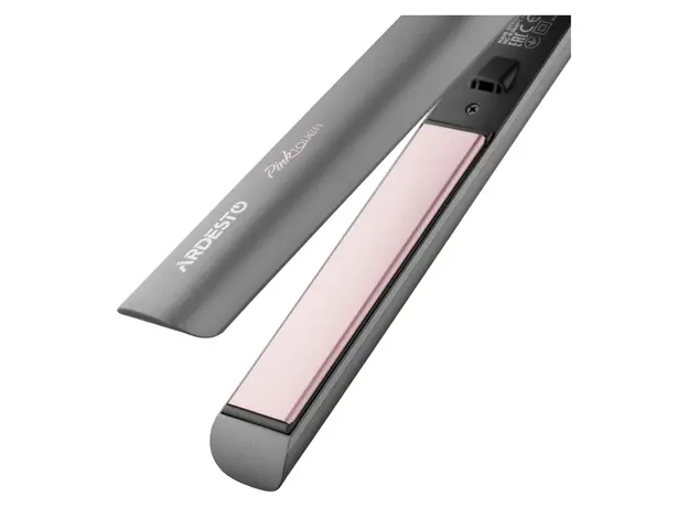 Hair Straightener ARDESTO HC-R360PT Pink Touch, 52W, 150-230°C, Ceramic Plates, LED Display, Grey/Pink, 3 image