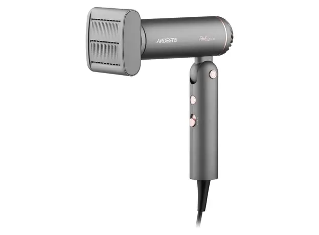 Hair Dryer ARDESTO HD-R360PT Pink Touch, 1300W, BLDC Motor, 2 Speeds, 3 Heat Settings, Foldable Handle, Gray/Pink, 2 image