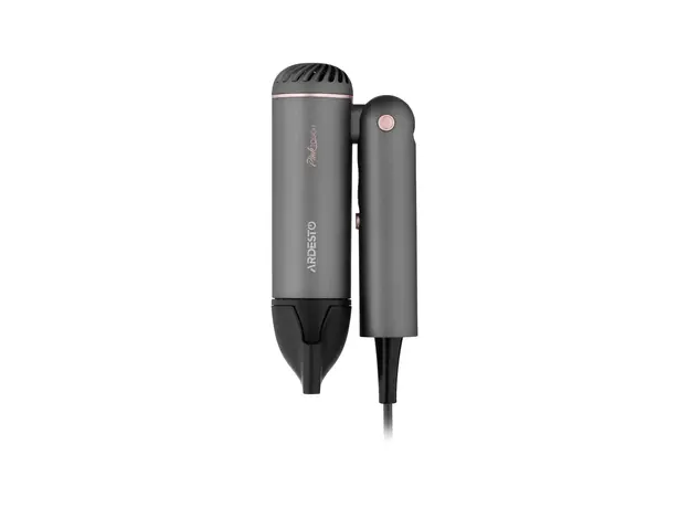 Hair Dryer ARDESTO HD-R360PT Pink Touch, 1300W, BLDC Motor, 2 Speeds, 3 Heat Settings, Foldable Handle, Gray/Pink, 4 image