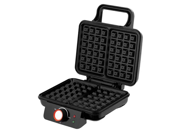 Waffle Maker ARDESTO SM-L100LWAFFLE, 1200W, Thick Waffles, 23×16.8 cm Plates, Temperature Control, Black, 2 image