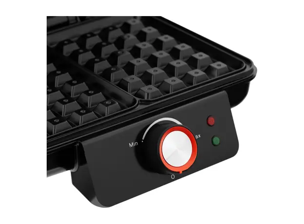 Waffle Maker ARDESTO SM-L100LWAFFLE, 1200W, Thick Waffles, 23×16.8 cm Plates, Temperature Control, Black, 4 image