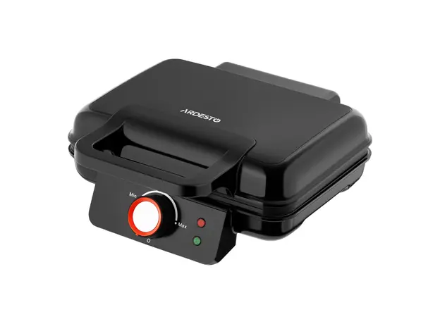 Waffle Maker ARDESTO SM-L100LWAFFLE, 1200W, Thick Waffles, 23×16.8 cm Plates, Temperature Control, Black