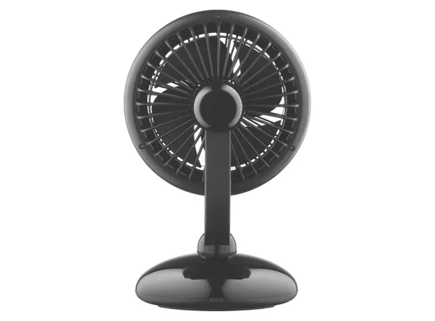Fan ARDESTO AviaFan FT-F3600BL, Desktop, 12 cm, Rechargeable, Backlight, USB-C, Black, 4 image