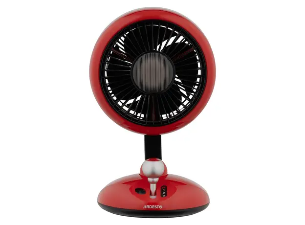Fan ARDESTO FT-F3600RD AviaFan Desktop, 12 cm, Rechargeable 3600mAh, LED Light, USB Type-C, Red, 2 image