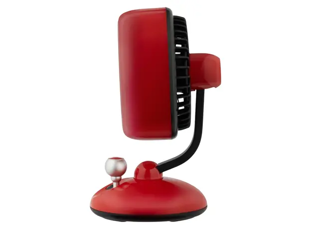Fan ARDESTO FT-F3600RD AviaFan Desktop, 12 cm, Rechargeable 3600mAh, LED Light, USB Type-C, Red, 4 image