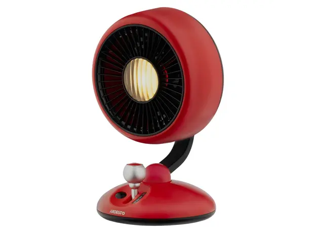 Fan ARDESTO FT-F3600RD AviaFan Desktop, 12 cm, Rechargeable 3600mAh, LED Light, USB Type-C, Red