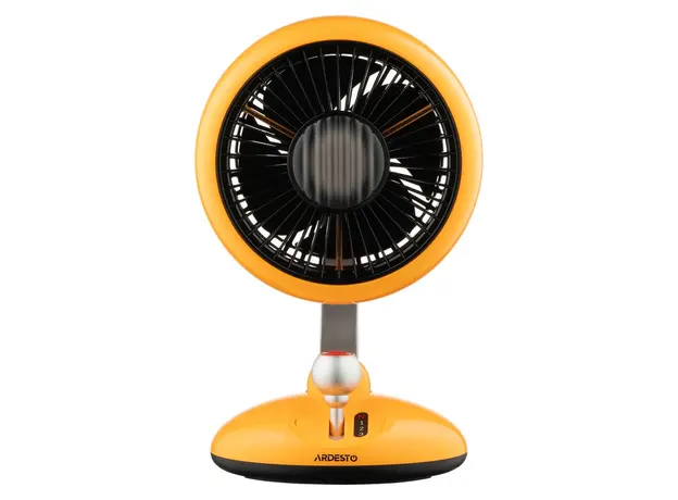 Fan ARDESTO FT-F3600Y AviaFan Desktop, 12 cm, Rechargeable 3600mAh, LED Light, USB Type-C, Yellow, 2 image
