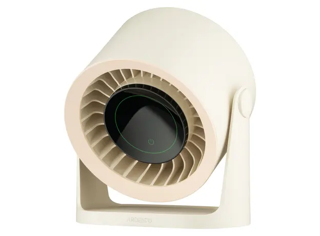 Fan ARDESTO FT-M75BG OneBreeze, 5W, Desktop/Wall-Mounted, 12 cm, 3600 mAh Battery, Touch Control, Display, USB-C, Beige, 3 image