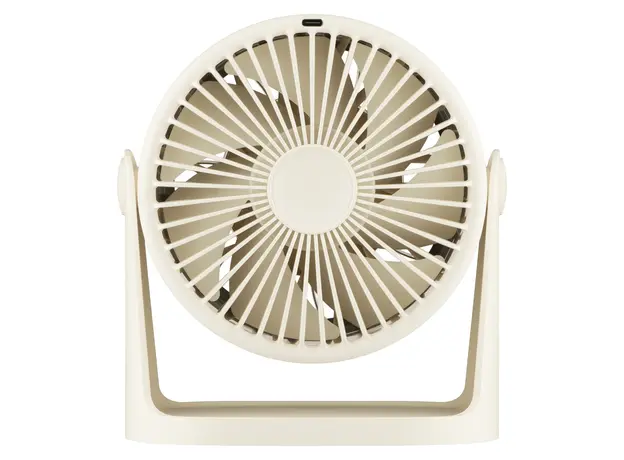 Fan ARDESTO FT-M75BG OneBreeze, 5W, Desktop/Wall-Mounted, 12 cm, 3600 mAh Battery, Touch Control, Display, USB-C, Beige, 6 image