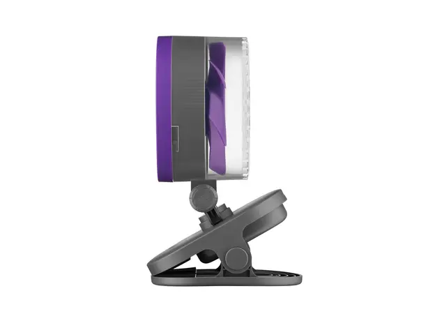 Fan ARDESTO FT-M83GR OneBreeze, Desktop/Wall-Mounted, Clip, 9 cm, Display, 3600 mAh Battery, USB-C, Grey, 5 image