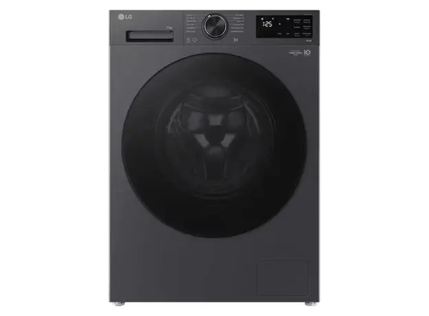 Washing Machine LG F2X5FYNY6.AEBQME3, 9 kg, 1200 rpm, Inverter, Steam, Black, 2 image