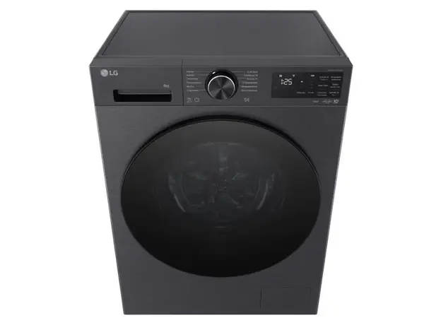 Washing Machine LG F2X5PYNY6.AEBQME3, 8 kg, 1200 rpm, TurboWash 39, AI Wash, Wi-Fi (ThinQ), Black, 3 image