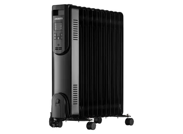 Oil Radiator ARDESTO OFH-E11X2, 2500W, 25 m², 11 Sections, Electronic Control, Remote Control, Black, 3 image