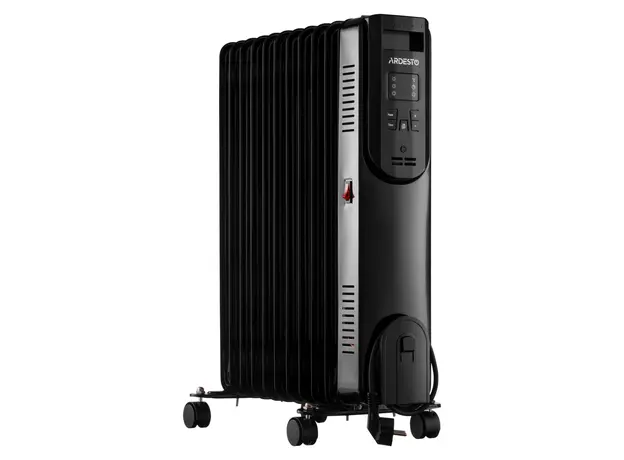 Oil Radiator ARDESTO OFH-E11X2, 2500W, 25 m², 11 Sections, Electronic Control, Remote Control, Black, 4 image
