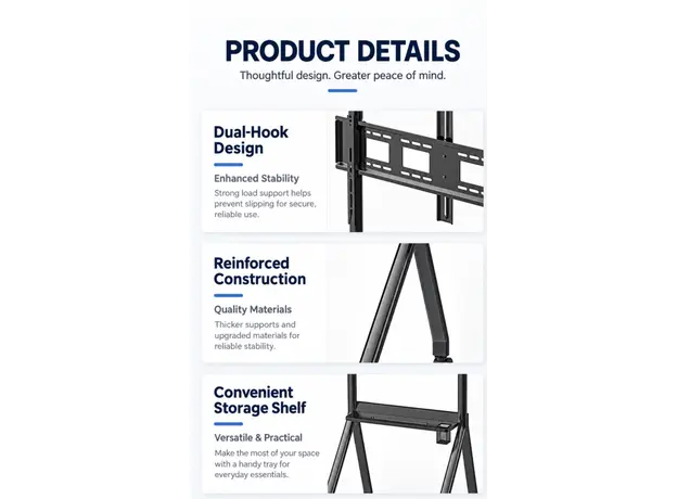 TV mount AllScreen TR42, 42"-86", TV Mount With Roller, Black, 4 image