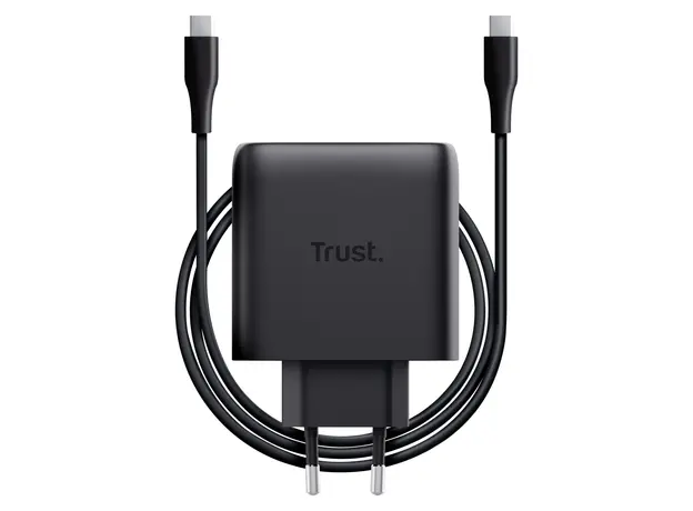 Charger Trust Maxo 65W GaN (26067), 3x USB-C + 1x USB-A, with 2 m cable, Black, 6 image