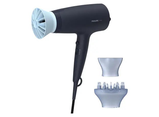 Hair Dryer Philips BHD360/20 3000 Series, 2100W, ThermoProtect, Ionic, 6 Settings, Black, 2 image