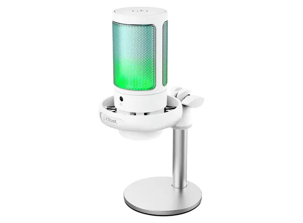 Microphone Trust GXT 238W Auron 26082, USB-C, Condenser, Cardioid, RGB, White, 3 image