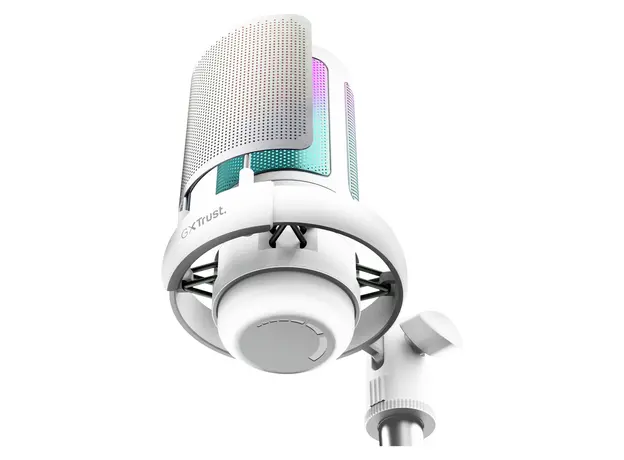 Microphone Trust GXT 238W Auron 26082, USB-C, Condenser, Cardioid, RGB, White, 7 image