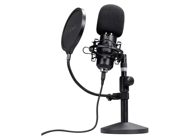 Microphone Trust GXT 269 Emita II 25769, Streaming, Condenser, Cardioid, with Table Stand, Black, 2 image