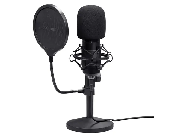 Microphone Trust GXT 269 Emita II 25769, Streaming, Condenser, Cardioid, with Table Stand, Black, 3 image