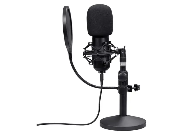 Microphone Trust GXT 269 Emita II 25769, Streaming, Condenser, Cardioid, with Table Stand, Black, 5 image