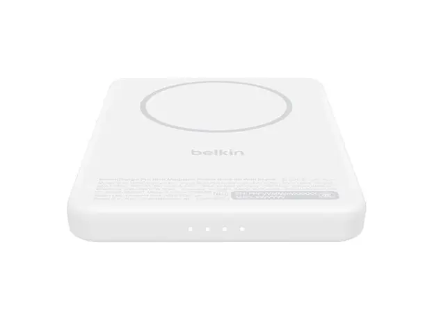 Power Bank Belkin BoostCharge Slim Magnetic Wireless Qi2 15W 5000mAh With Stand BPD011HQWH White, 2 image