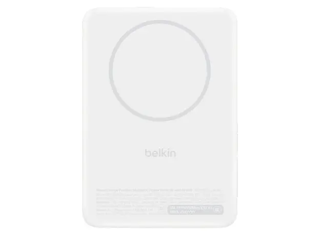 Power Bank Belkin BoostCharge Slim Magnetic Wireless Qi2 15W 5000mAh With Stand BPD011HQWH White, 4 image