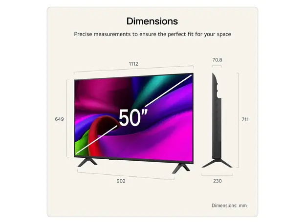 TV LG 50NU900B6LA.AMCN, 50" 4K UHD Smart TV, webOS 26, α7 AI Gen9, 60Hz, 3 image