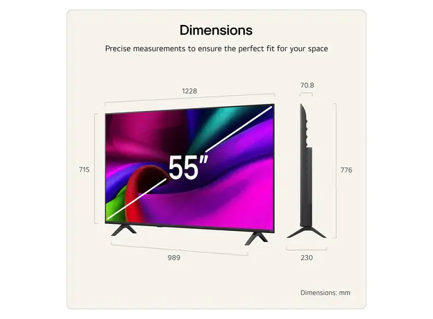 TV LG 55NU900B6LA.AMCN, 55" 4K UHD Smart TV, webOS 26, α7 AI Gen9, 60Hz, 3 image
