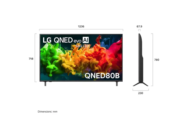 TV LG 55QNED80B6B.AMCN, 55" 4K QNED MiniLED Smart TV, 60Hz, α7 AI Gen9, webOS 26, 3 image