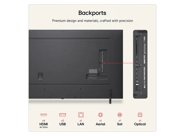 TV LG 75QNED85B6B.AMCN, 75" 4K QNED MiniLED Smart TV, 120Hz, α8 AI Gen3, Dolby Vision, webOS 26, 4 image