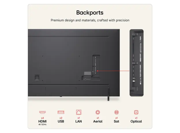 TV LG 86QNED85B6B.AMCN, 86" 4K QNED MiniLED Smart TV, 120Hz, α8 AI Gen3, Dolby Vision, webOS 26, 4 image