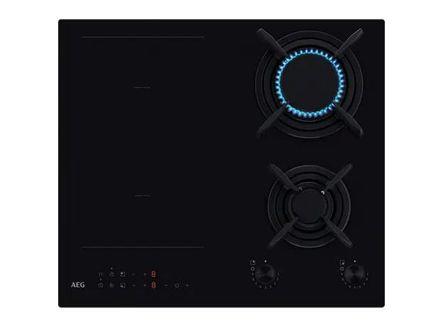 The surface of the AEG HDB64623NB hob.