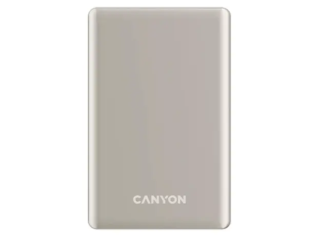 Portable charger CANYON power bank OnPower 505 slim Magnetic 5000 Beige (CNS-CPB505BE)