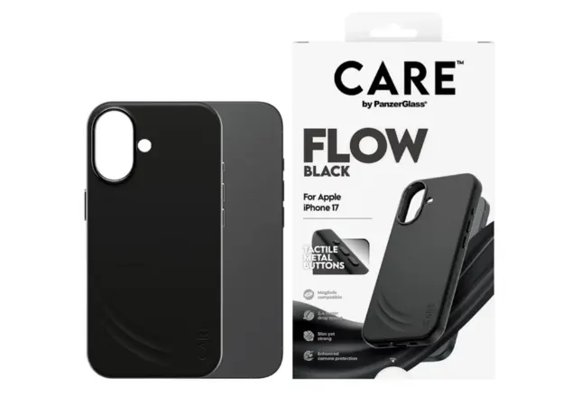 Mobile phone case CARE by PanzerGlass Flow Case Black iPhone 17, 3 image
