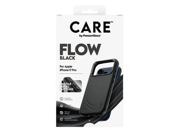 Mobile phone case CARE by PanzerGlass Flow Case Black iPhone 17 Pro, 3 image