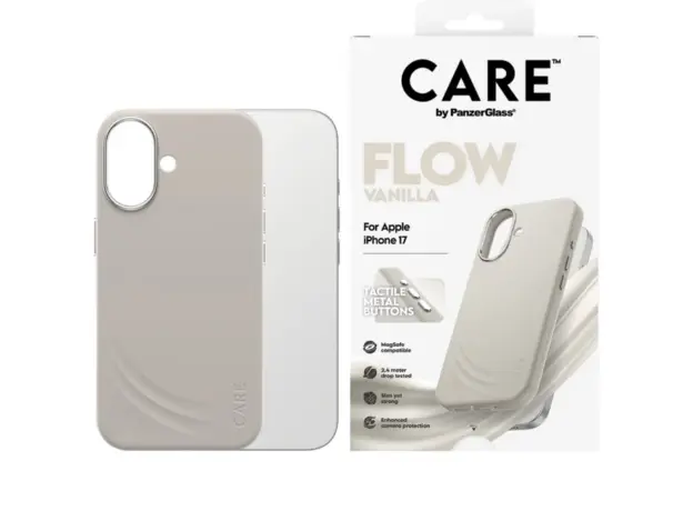 Mobile phone case CARE by PanzerGlass Flow Case Vanilla iPhone 17, 3 image