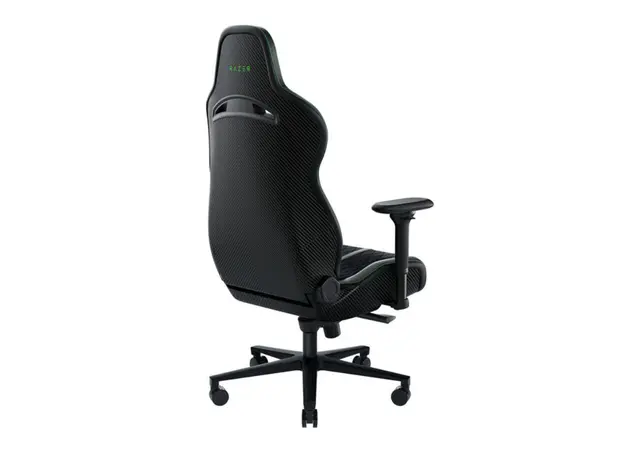 Gaming chair Razer Chair Enki Pro PU Leather- Alcantara, 4D Armrests, black-green, 4 image