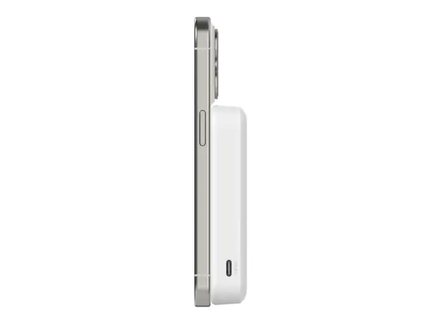 Portable Charger Belkin Magnetic Wireless Power Bank Qi2 15W 8000mAh With Stand BPD007BTWH, 4 image