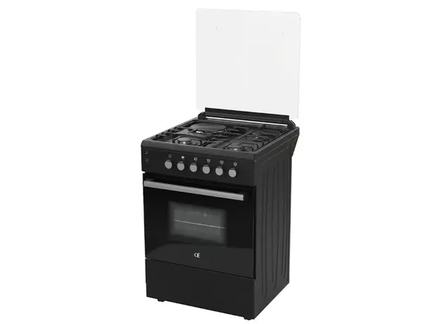 Cooker Oz OE 6031 BL / 3Gas + 1Electric / Electric Oven / 60x60x85cm / FFD / Matte Black
