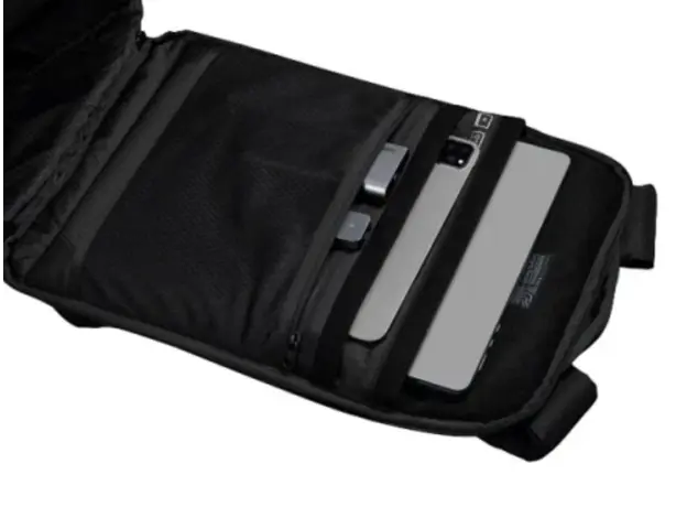 Kingsons 15.6" Laptop Backpack With Airtag Function TSA Lock Black - KS25593, 9 image
