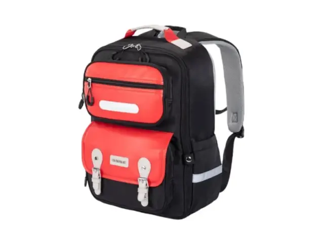 Kingsons 15.6" Notebook Bag Primary School Backpack Black/Red - KS251307, 2 image