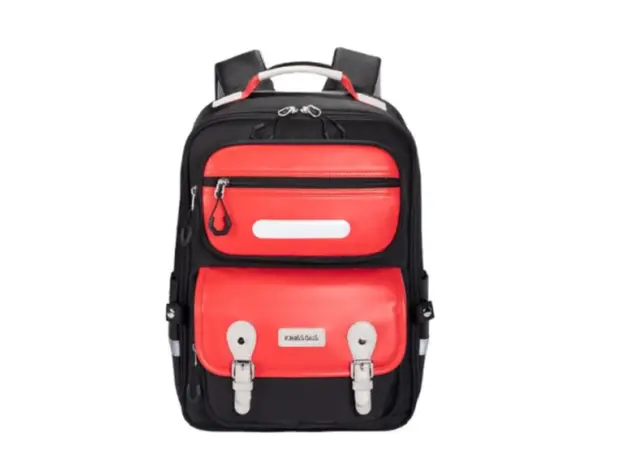 Kingsons 15.6" Notebook Bag Primary School Backpack Black/Red - KS251307