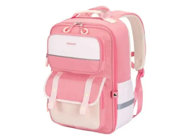 Kingsons 15.6" Notebook Bag Primary School Backpack Pink - KS251093, 2 image