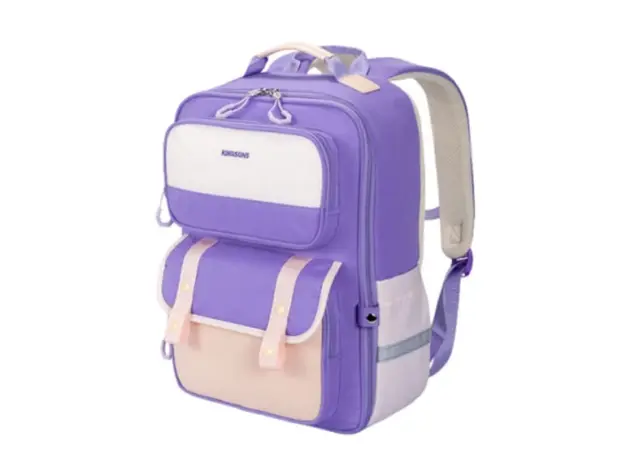 Kingsons 15.6" Notebook Bag Primary School Backpack Purple - KS251093, 2 image