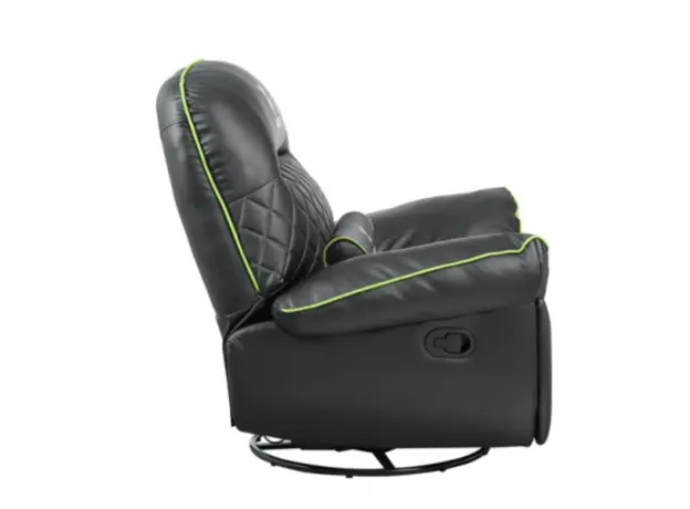 Vertex Throne Gaming Sofa Black/Green PVC, 4 image