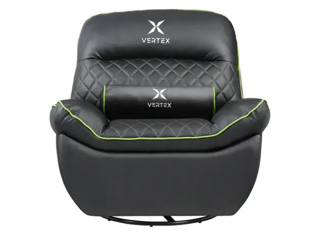 Vertex Throne Gaming Sofa Black/Green PVC