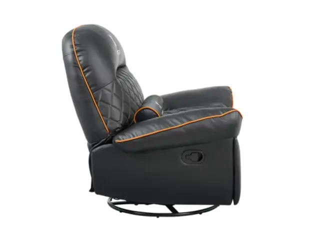 Vertex Throne Gaming Sofa Black/Orange PVC, 4 image